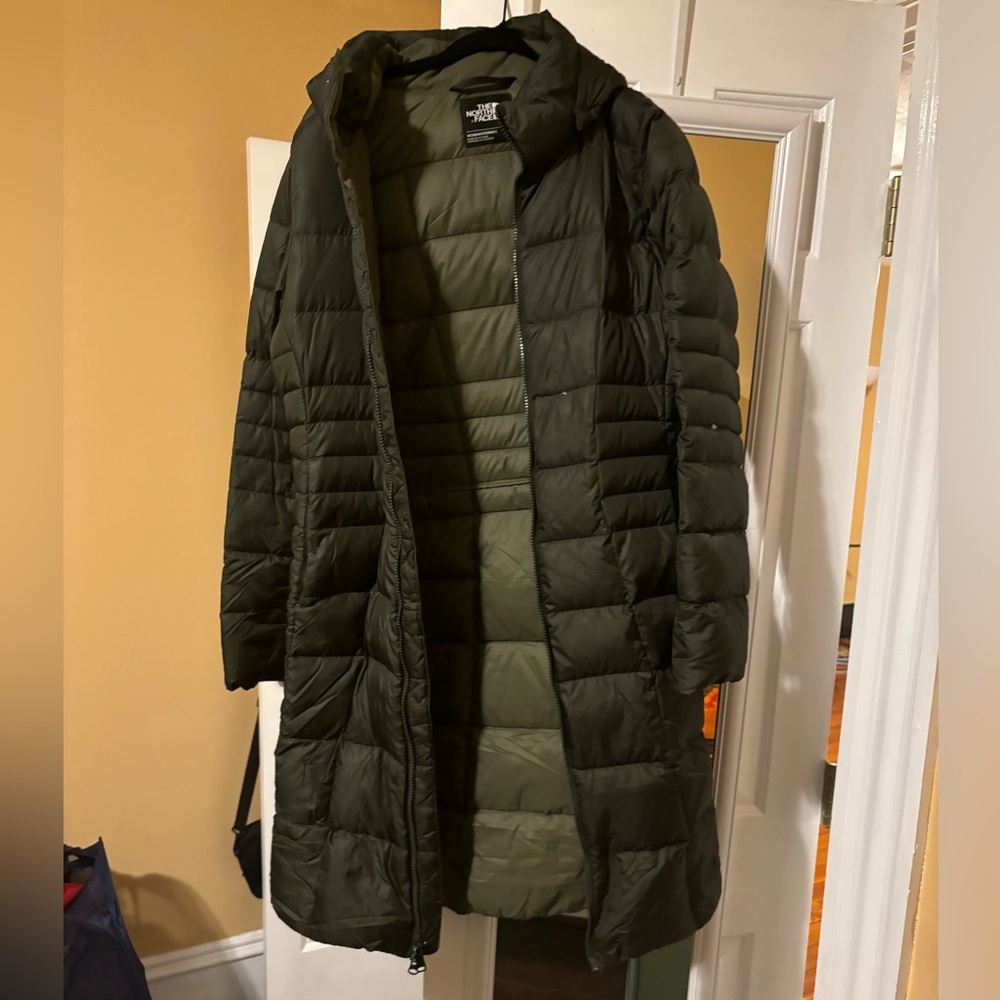 Large Green North Face Winter Coat